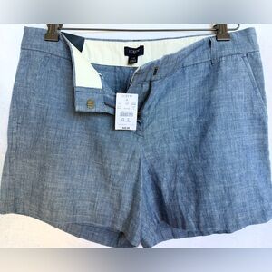 J Crew Classic Chambray Women’s Size 10 Shorts, NWT, Original Price $45